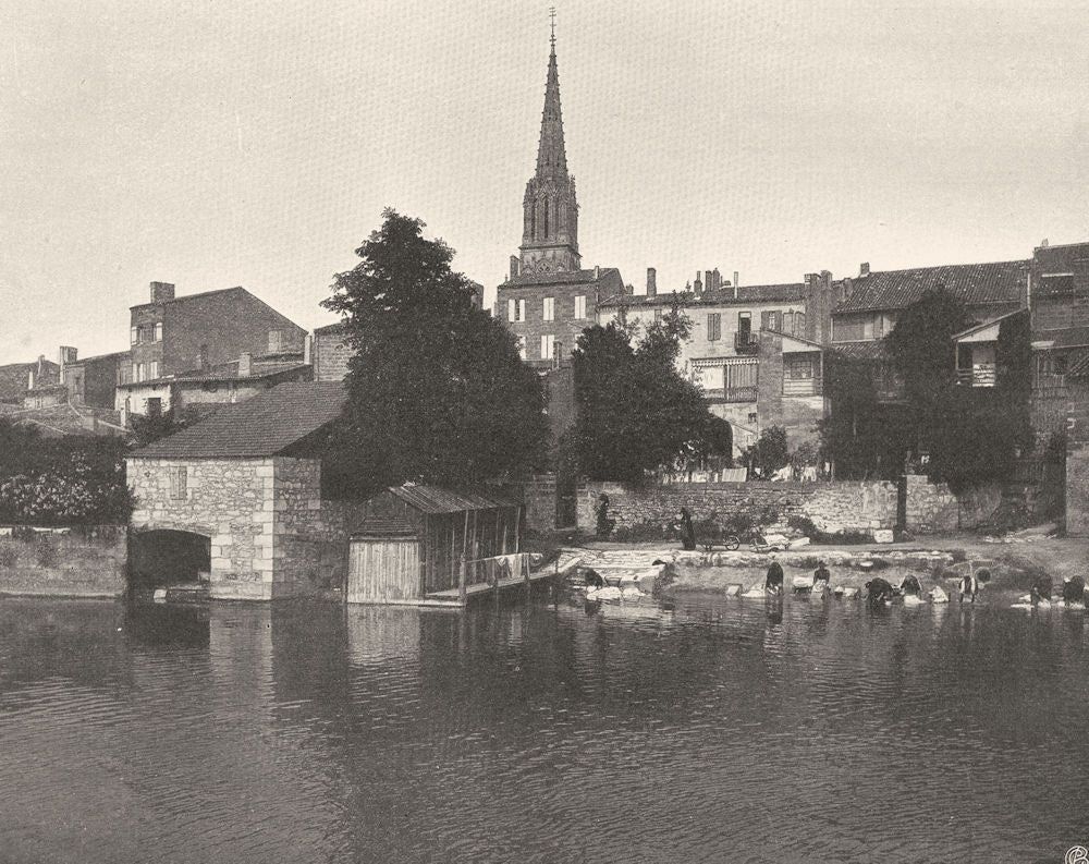 GIRONDE. Coutras 1904 old antique vintage print picture